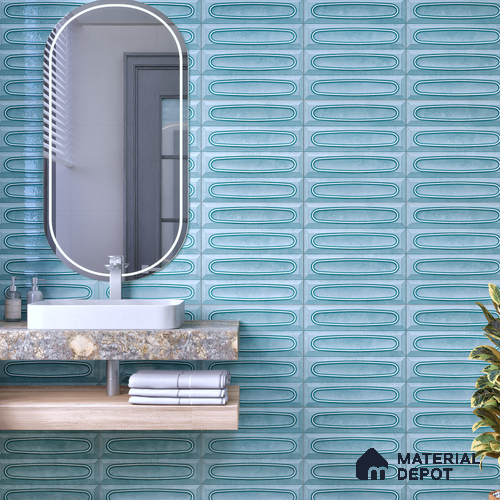 Faux Subway Tile TL 07238 B Bali 1004 1 ft x 1 ft Ceramic Glossy Finish - 9 mm | 2 mm Spacer is Mandatory | Please Expect a Slight Variation of Pattern